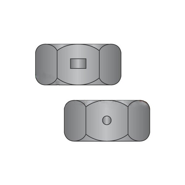 Newport Fasteners Center-Lock Distorted Thread Reversible Lock Nut, 1/4"-20, Steel, Black Oxide, 2000 PK 812363 - main